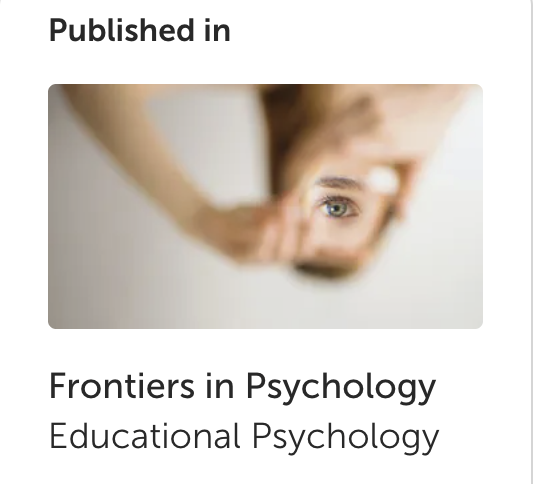 Frontiers in Psychology publication visual